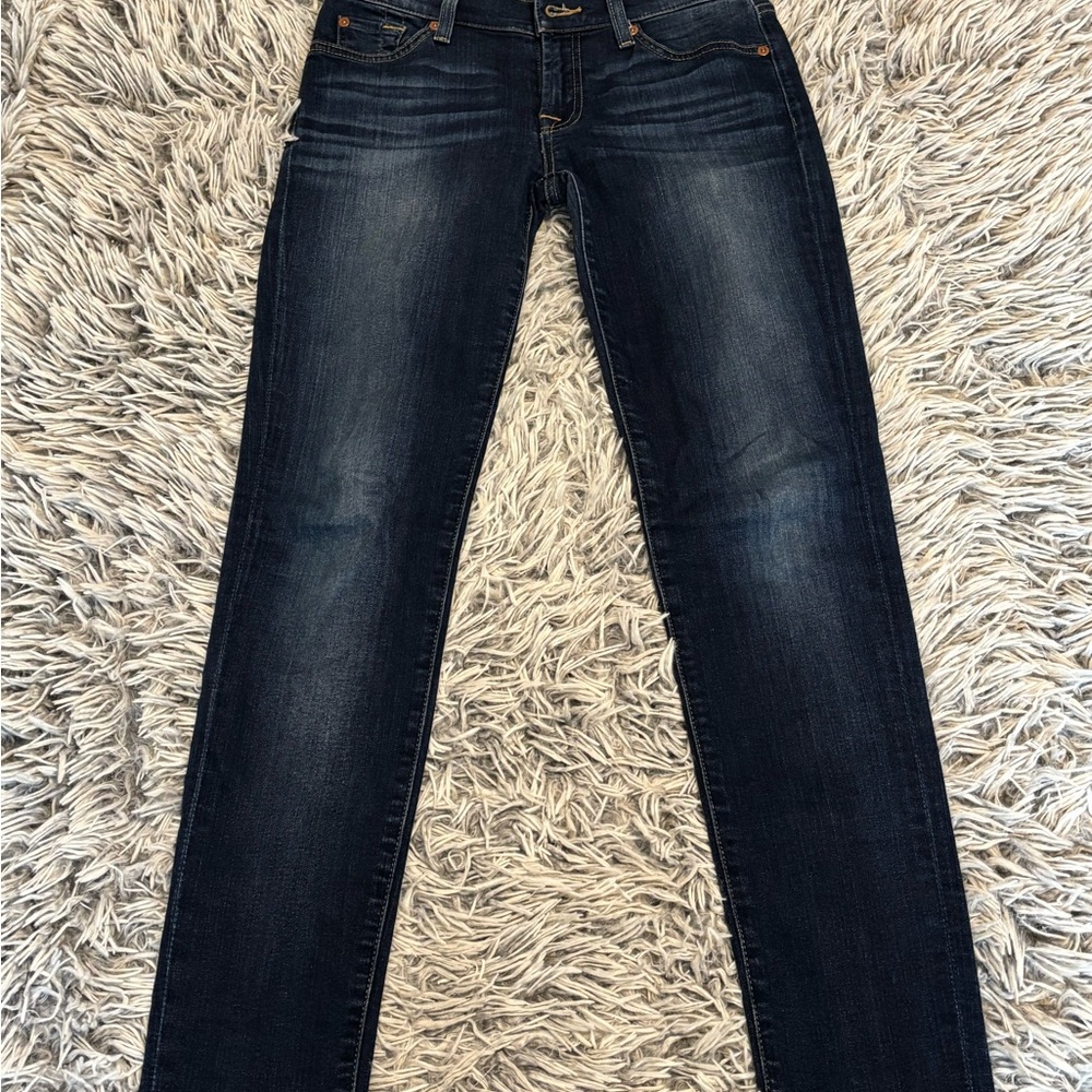 7 For All Mankind Dark Wash Skinny Jeans